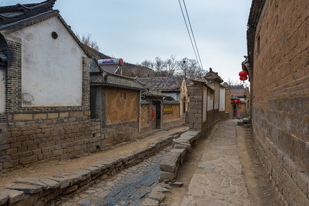 济南章丘朱家峪古村背景图片