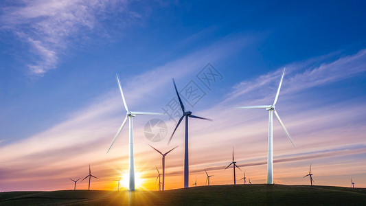 绿色能源电力发电背景图片