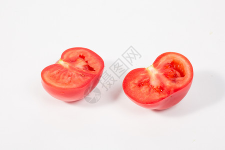 切开的新鲜西红柿背景图片