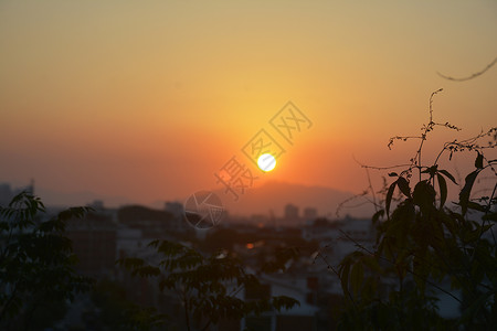 夕阳西下背景图片