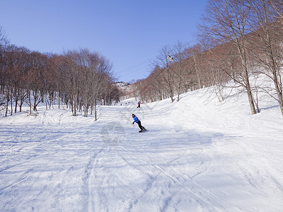 滑雪雪道梅池高原滑雪场背景
