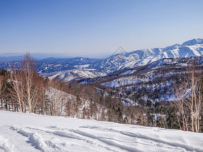 日本滑雪场梅池高原滑雪场背景