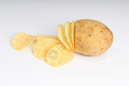 土豆变薯片背景图片