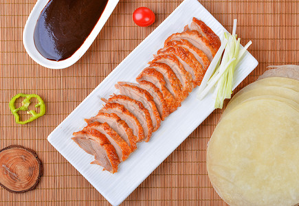 北京烤鸭特色干煸腌鸭高清图片
