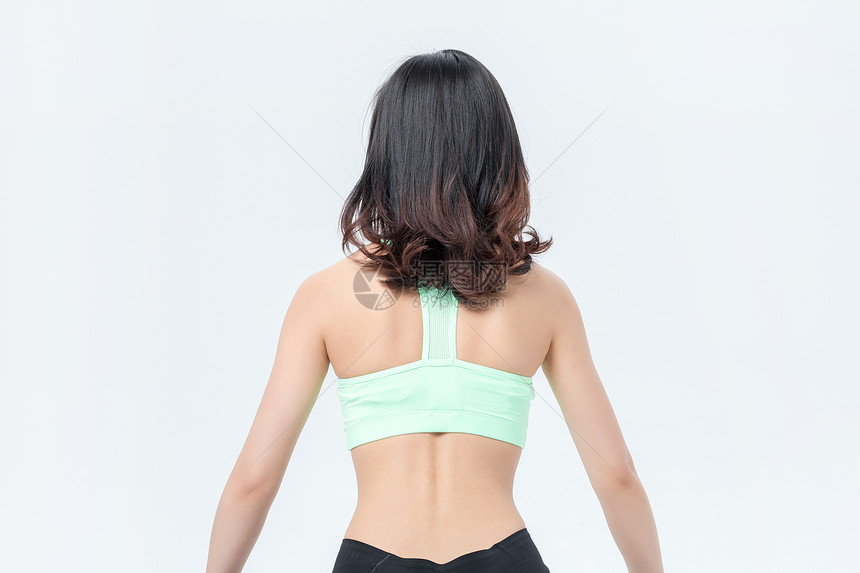 运动健身女性背影展示图片
