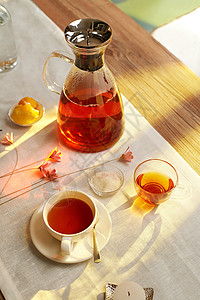 红茶茶具玻璃杯喝茶创意图片