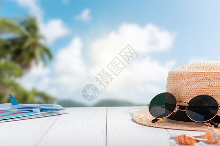 夏季防晒霜海报沙滩休闲设计图片