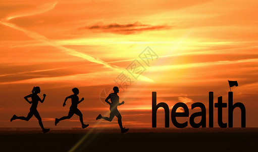 跑步健康背景图片