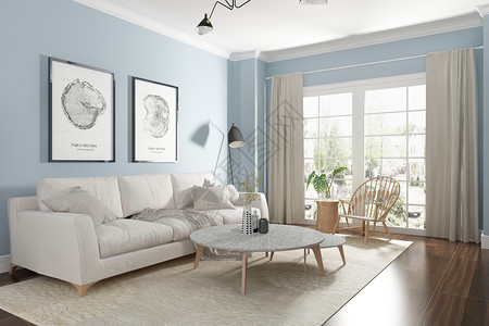 壁纸色彩现代客厅空间场景设计设计图片