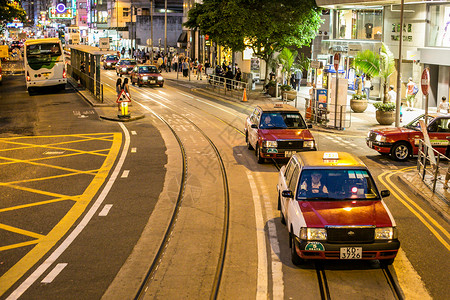 汽车颜色香港交通背景