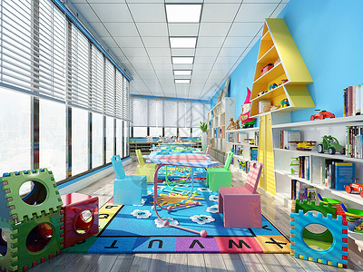 幼儿园大素材可爱房室效果图背景