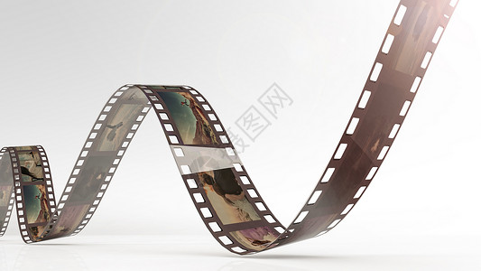 立体电影素材胶卷背景设计图片