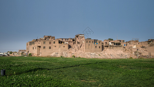 房舍新疆喀什高台民居背景