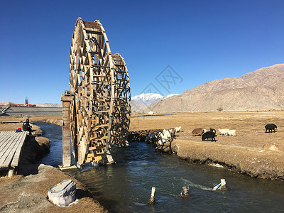 玉龙喀什河新疆喀什帕米尔高原风光背景