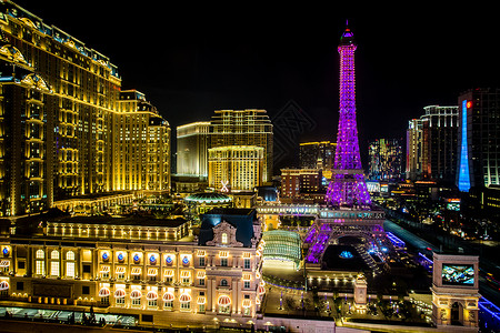 赌场酒店澳门夜景背景