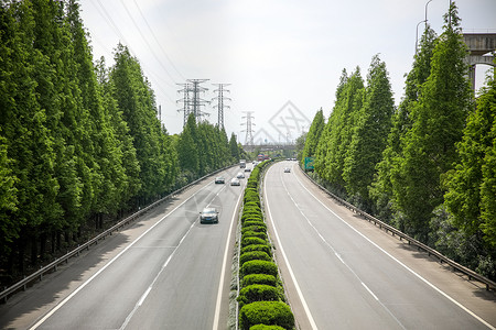 公路 高架桥行驶高清图片素材