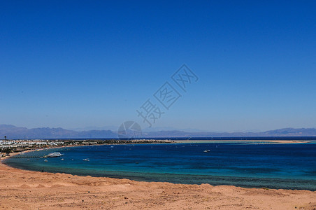埃及西奈半岛红海边上的度假胜地宰海卜高清图片