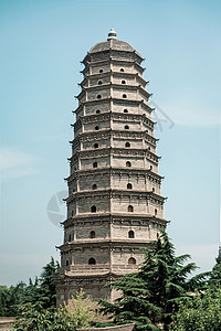 陕西宝鸡市法门寺真身舍利宝塔背景图片