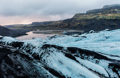 冰岛瓦特纳冰川徒步高清图片