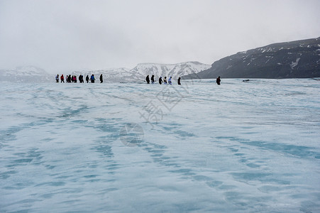 纳瓦特冰岛瓦特纳冰川徒步背景