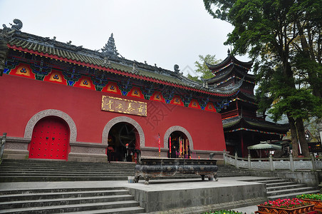 成都泰安古镇泰安寺庙背景图片