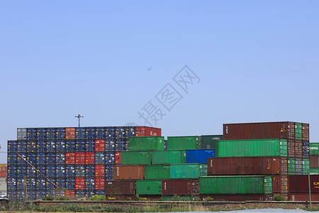上海港集装箱高清图片