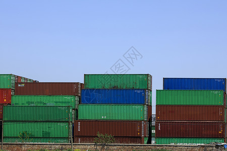 上海港集装箱背景图片