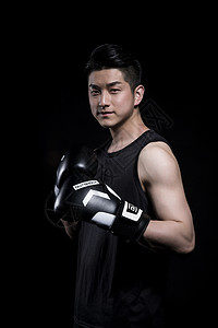打拳击的运动男性背景图片