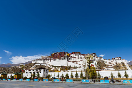 拉萨雪山西藏布达拉宫背景