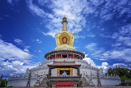 佛教天空素材丽江金塔背景