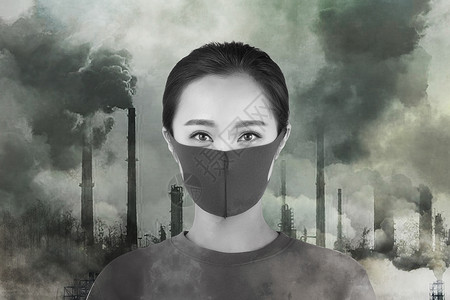 废气排放口空气污染设计图片
