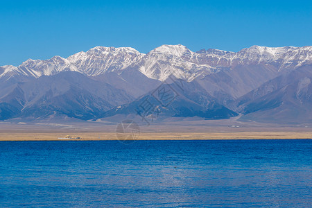 中国新疆自治区风景新疆赛里木湖背景