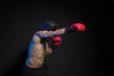 拳击对决运动男性拳击肌肉创意照片背景