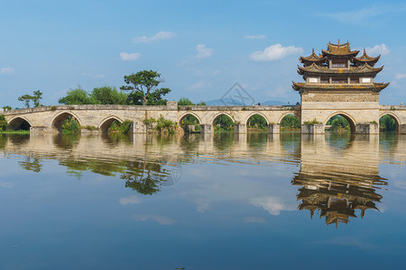云南建水双龙桥背景图片
