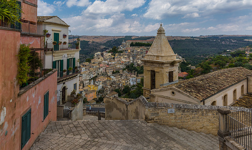 意大利西西里岛古城风光高清图片