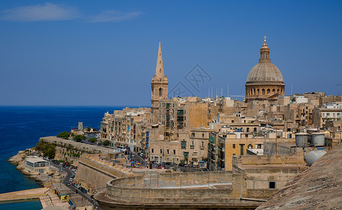 马耳他建筑马耳他首都风光背景