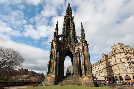 苏格兰爱丁堡方尖塔背景