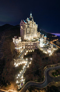 一方城堡酒店夜景图片