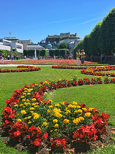 奥地利萨尔斯堡花园高清图片