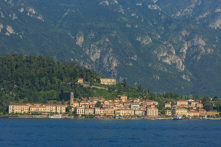 意大利科莫湖边的小镇高清图片