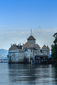 日内瓦万国宫瑞士日内瓦湖畔的西庸城堡背景
