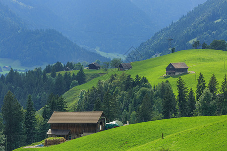 瑞士牧场瑞士高山风光背景
