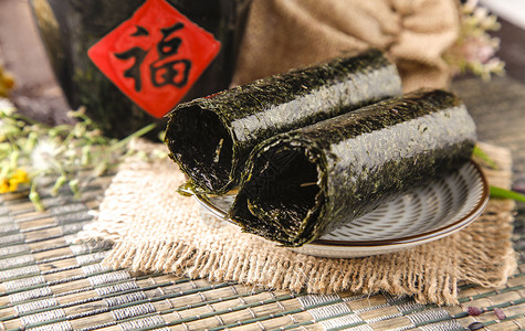 泰国北部食物泰国海苔背景