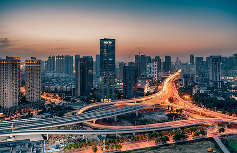 杨公桥立交武汉常青立交夜景背景