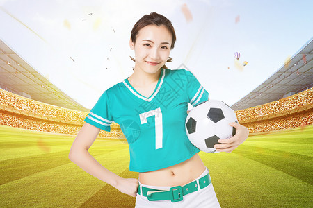 足球女孩背景图片