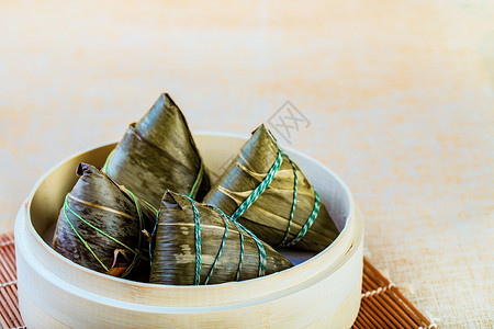 鱼蒸笼中国风端午节粽子背景
