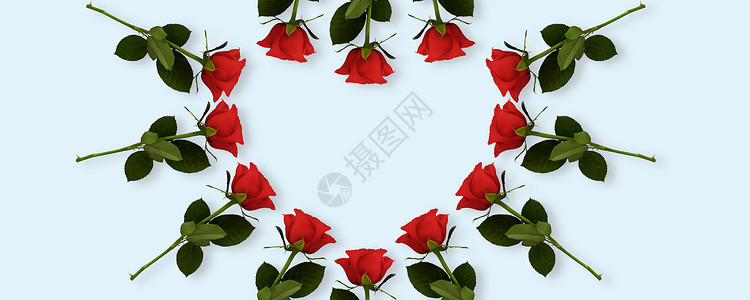 母亲节花环标语玫瑰心字拼图设计图片