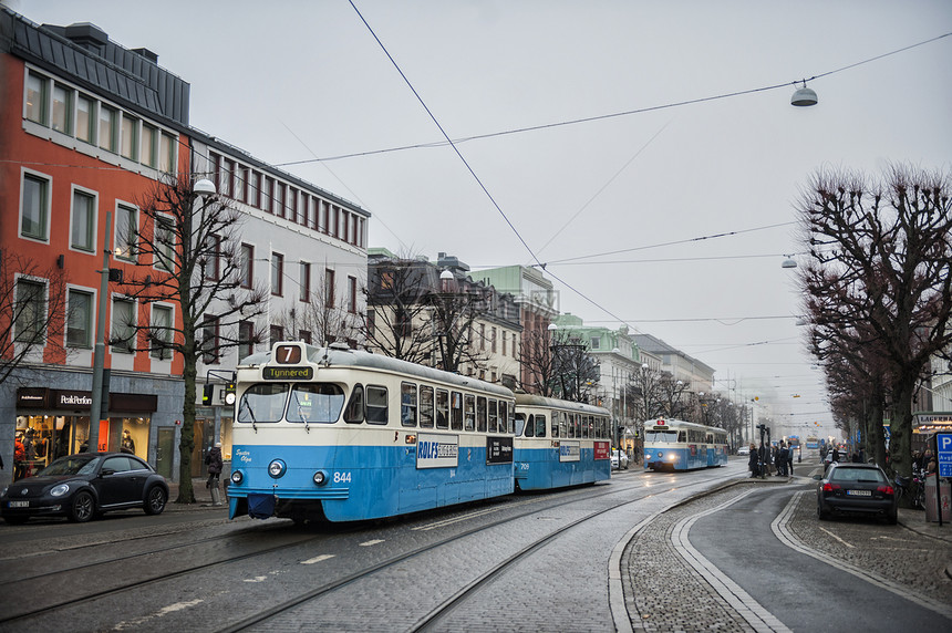 瑞典哥德堡街景有轨电车图片