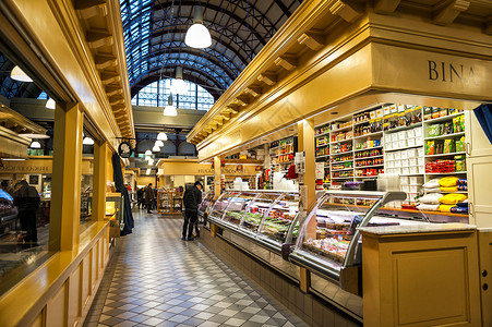 瑞典哥德堡肉市场背景图片