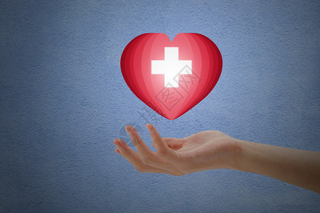 公益红心世界红十字日设计图片